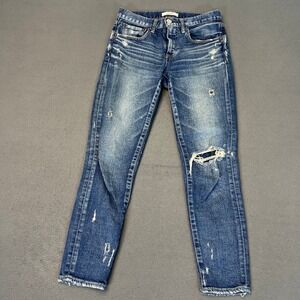 Moussy Vintage Distressed Skinny Jeans Blue Medium Wash Size 25 025ESC12-2490